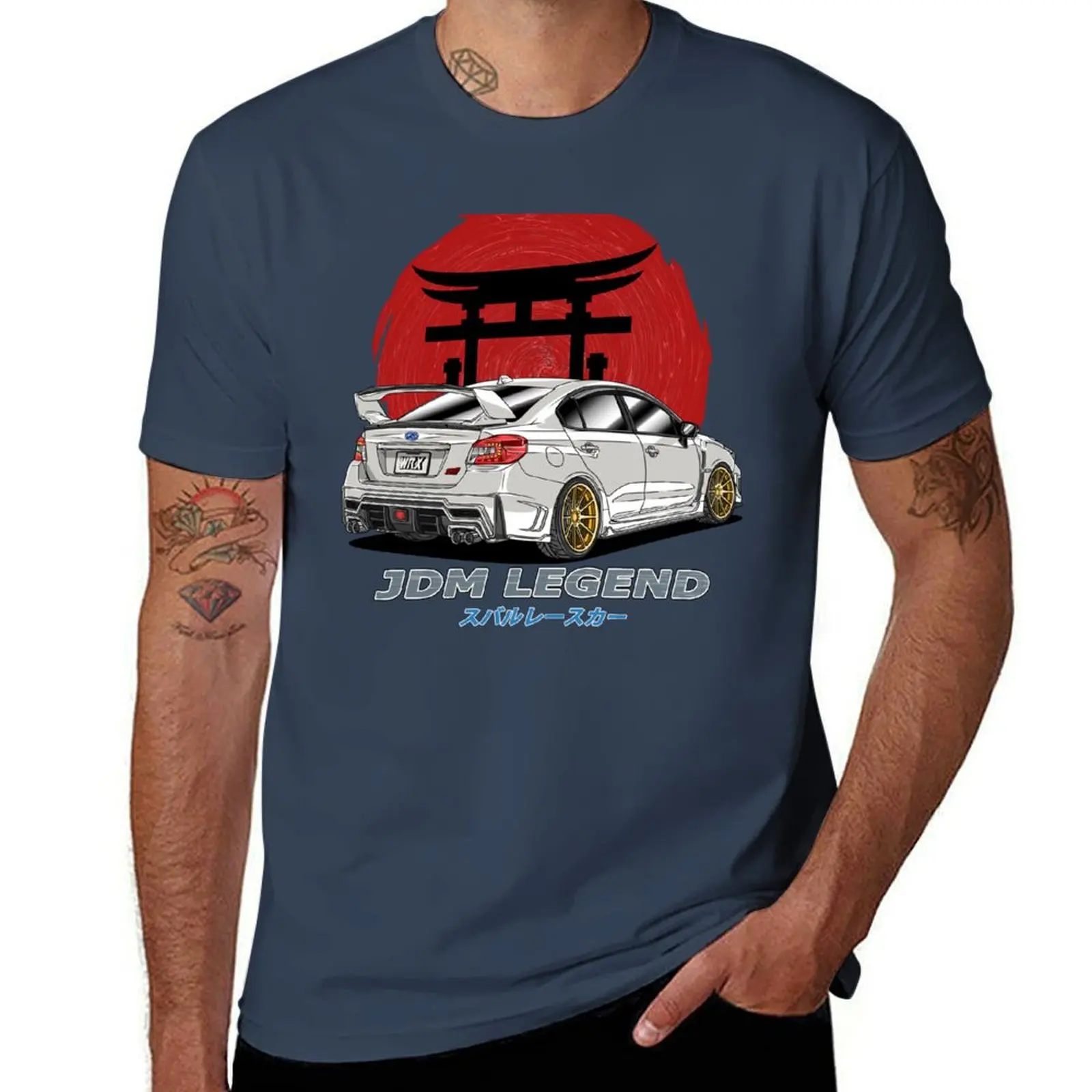 

JDM White Subie Impreza WRX STi 2015 T-Shirt man graphic t shirt t shirts for man cotton essential t shirt T-Shirt