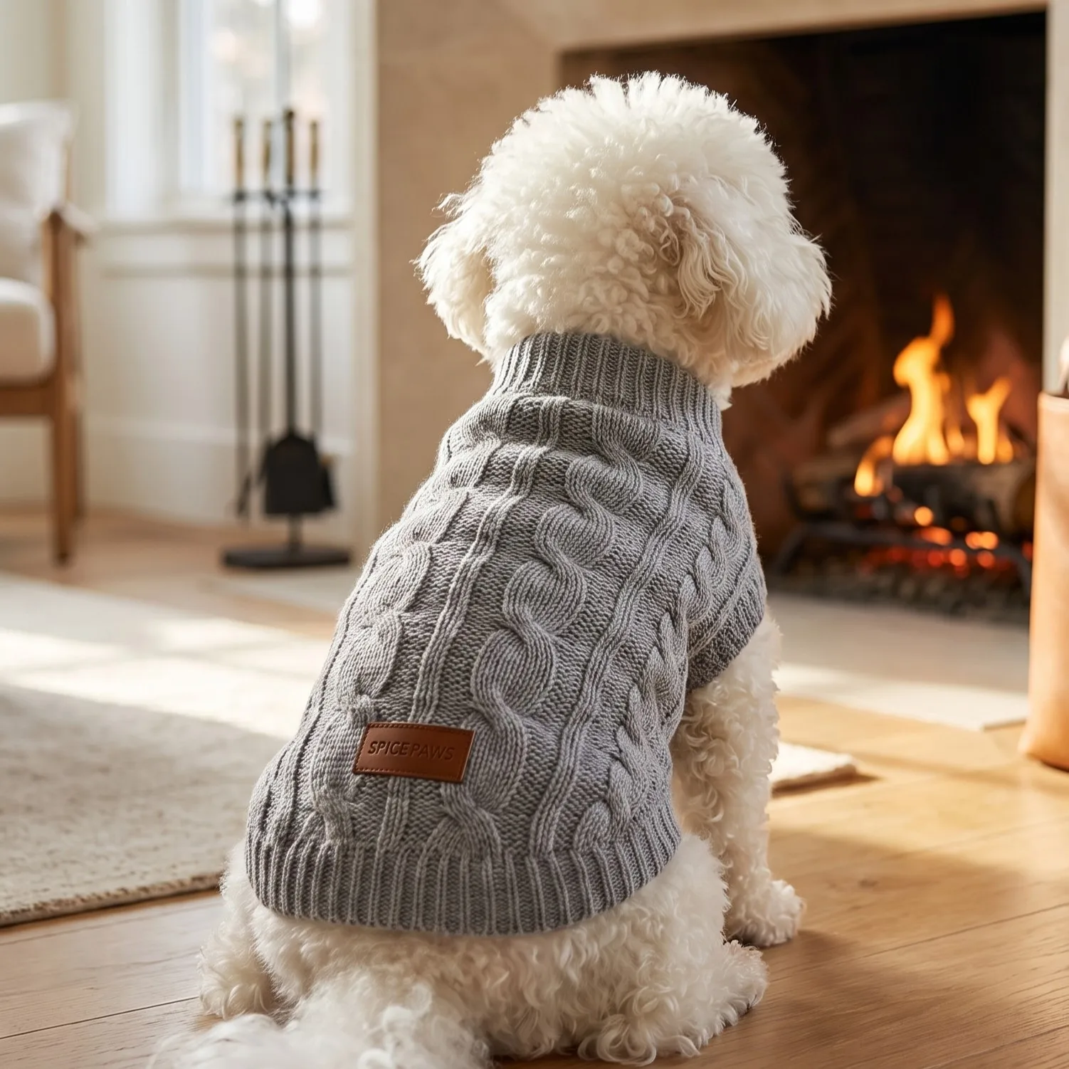 Hundepullover, gestrickte Weste für Haustiere, geflochtene Hundekleidung im Stil von „Fried Dough Twists“, warmer Mantel für Haustiere für Herbst und Winter, Kleidung für kleine Hunde. – Detail 20