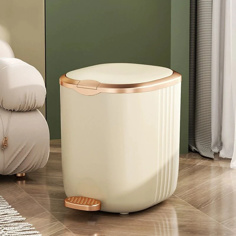 Foot Pedal Garbage Bin Kitchen Sink Trash Can Room Bedroom Modern Trash Can with Lid Household Cleaning Tools