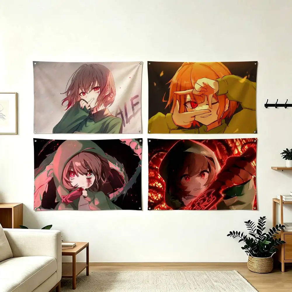 U-Undertale Chara Game Flags Wall Hanging Tapestry Outdoor Garage Room Decorative flag Background Blanket