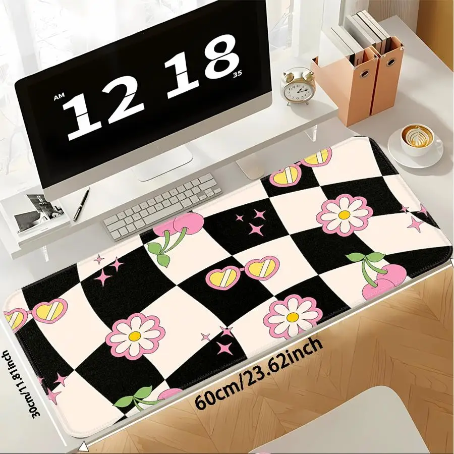 Mouse Pad office Pad Keyboard Mouse Pad Game Console Pad Desk accessories Computer Laptop Pad Waterproof Chessboard Flower