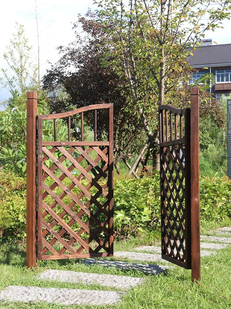 Yard door wooden fence garden door outdoor wood