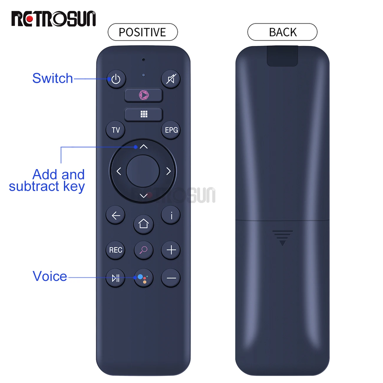 جهاز تحكم عن بعد صوت للتلفزيون ، جديد ، لعصا التلفزيون أرجواني ، wh211107f