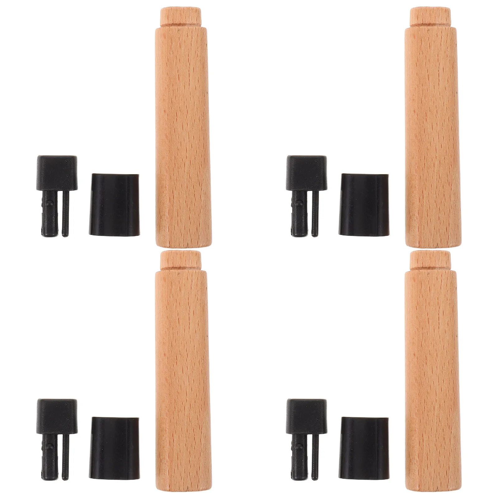 4Pcs Japanese Kitchen Knife Handle Replacement Wood 4.6 Inch Nakiri Handle DIY Upgrade for Sushi Sashimi Knife Repair Parts view 2