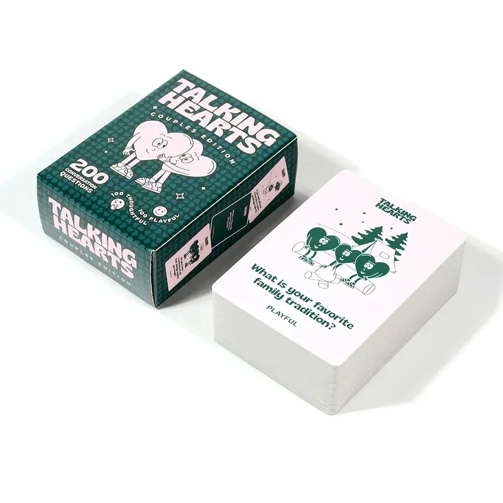 Taklig قلوب لعبة ببطاقات ورقية ألعاب لوحية رومانسية للزوجين متعة ألعاب بطاقات تفاعلية قلوب ناطقة بطاقات محادثة عيد الحب **