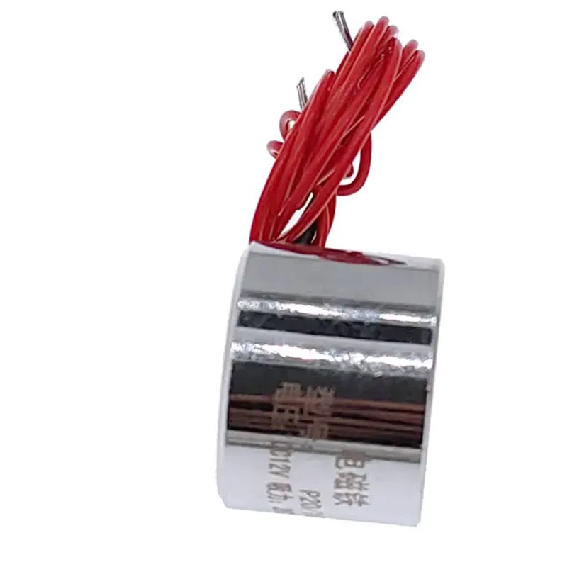 Electroimán P20/15 cilindro imán eléctrico DC 5V 6V 12V 24V succión 3KG 30N fuerte electroimán solenoide