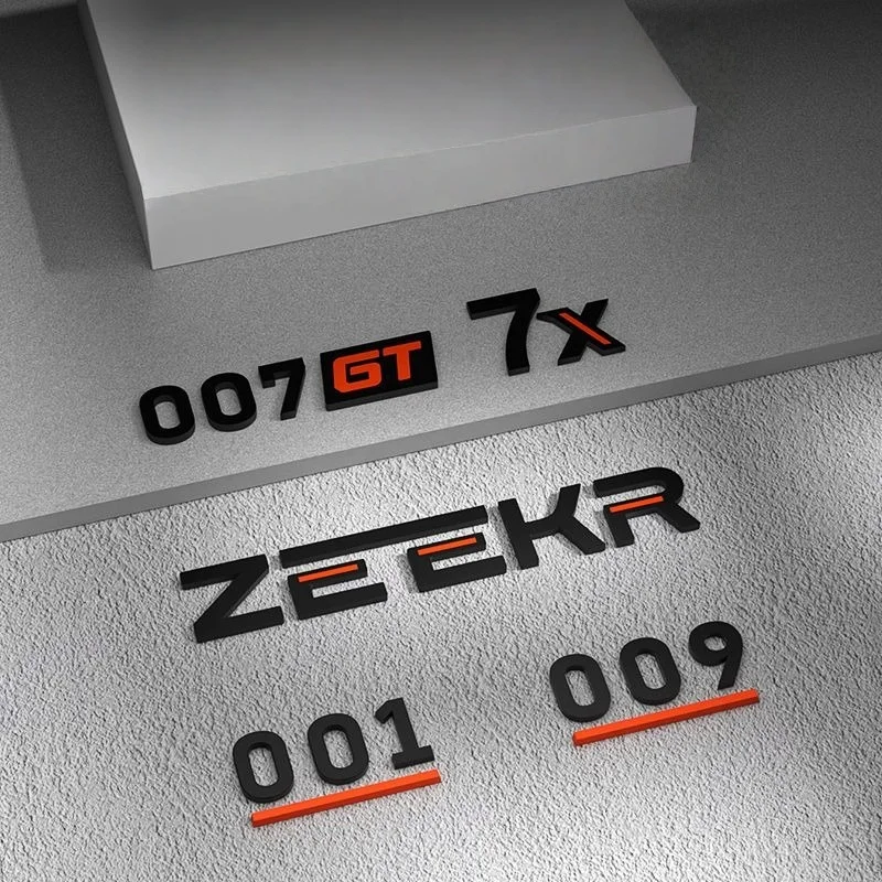 

for ZEEKR 001 Zeekr 7X 007 009 Metal Decor Emblem Sticker Car front Rear Body Logo Styling Badge trunk stickers cover