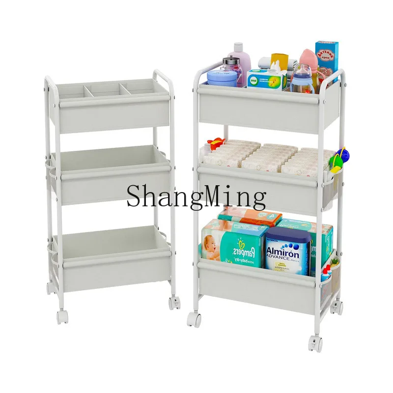 DSA bedroom living room bathroom snack storage rack mobile bathroom trolley rack multi-layer storage