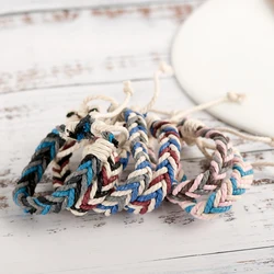 Adjustable Handmade Braided Macrame Rope Bracelet Thread Bracelets Lot For Women Wholesale #KY110