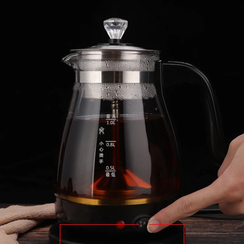 Tea Maker Glass Electric Steam Teapot Automatic Heat Preservation Samovar Kitchen Appliances  Hot and Cool Kettle Tea Pot