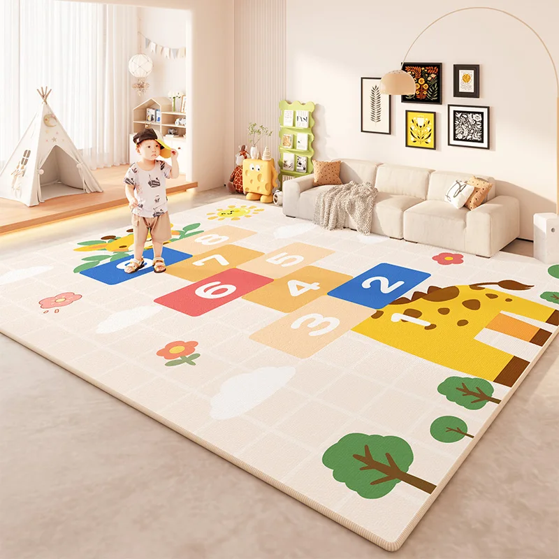 Cartoon Style Living Room Decoration Carpet Large Area Rugs for Bedroom Thicken Plush Children\'s Floor Mat Fluffy Soft Study Rug