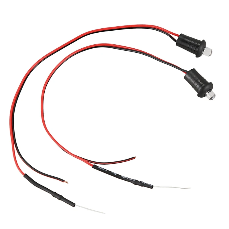 Luz LED intermitente de 12V para salpicadero de coche, alarma falsa, roja, 2 unidades