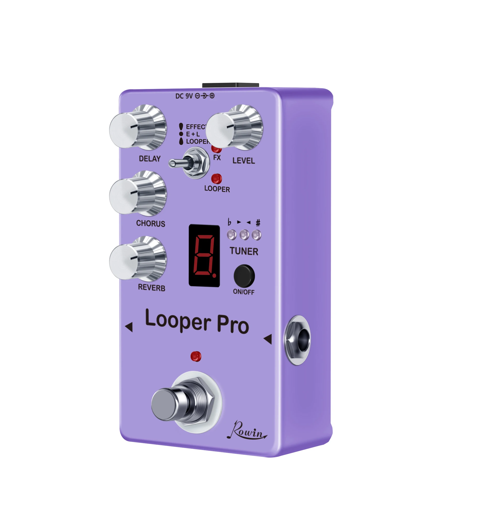 ROWIN RE-05 Looper Pro Guitar Effect Pedal With Looper Delay Chorus Tuner Reverb Effect Combined Together True Bypass Pedal