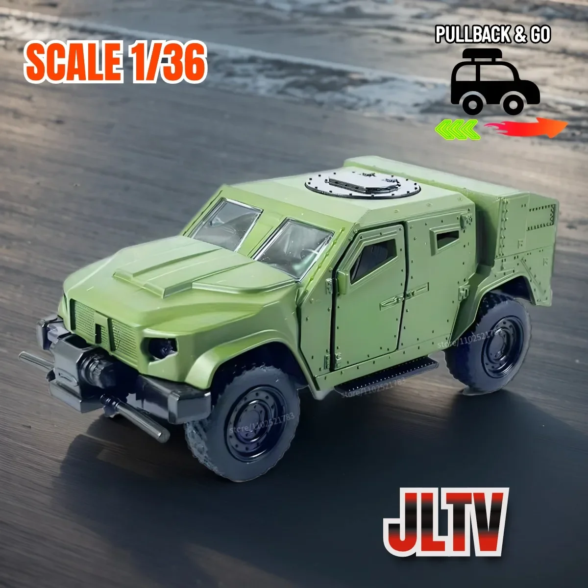 

1/36 JLTV US Pullback Toy Car Model Official Licensed Alloy Diecast Vehicle Scale Replica Xmas Gift Kid Boy Toy