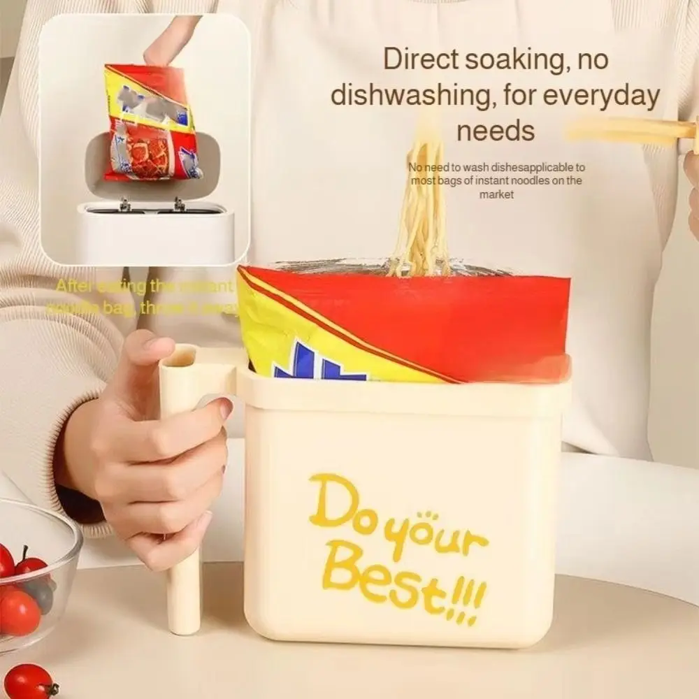 Portable Lazy No Wash Instant Noodle Bowl with Fork High-temperature Resistant Instant Noodle Bowl in A Bag Multifunctional