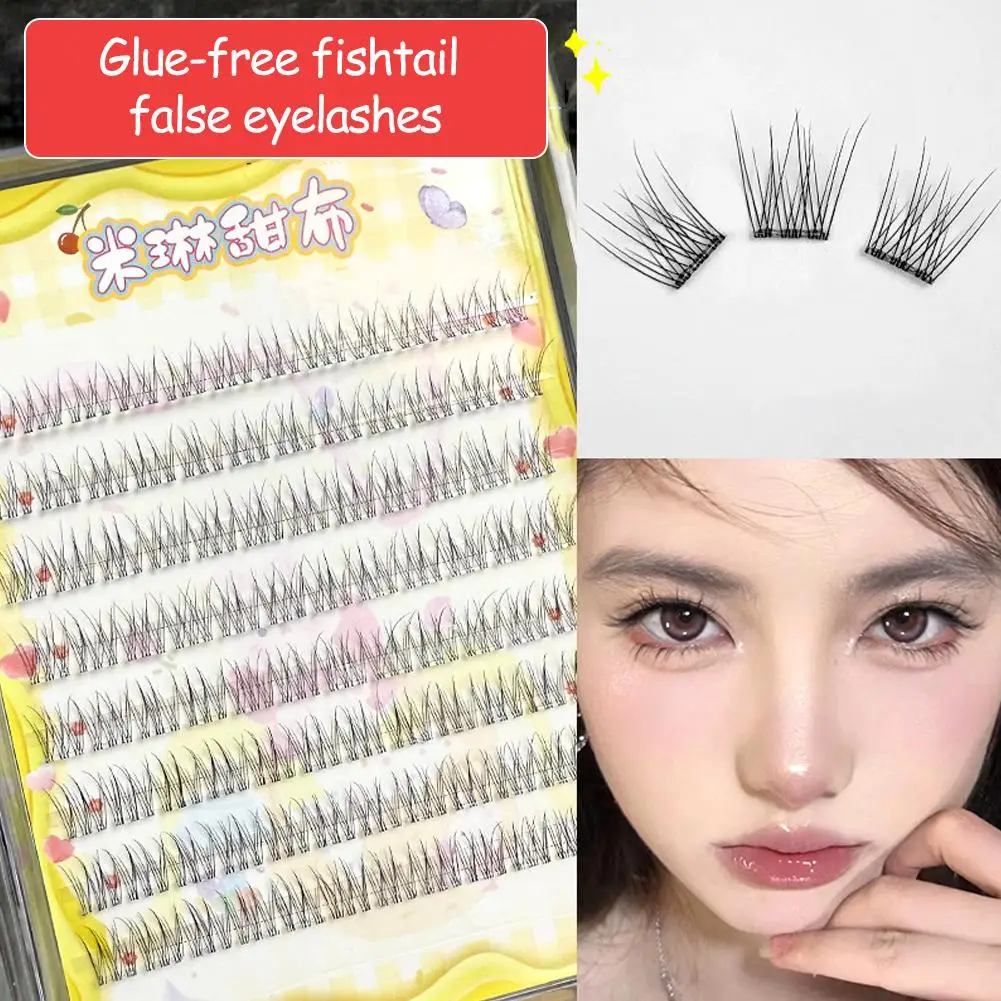 접착제 없는 셀프 접착 가짜 속눈썹 자연스러운 하부용 애니메이션 속눈썹 대형 ﻿   속눈썹 R1K5