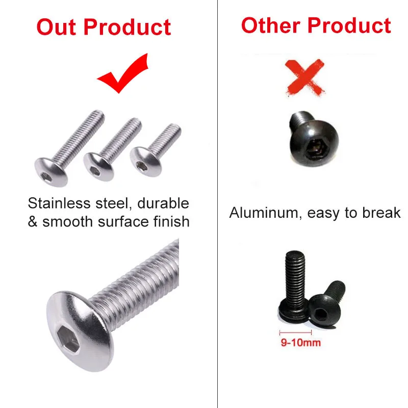 Universal Motorcycle Fairing Bolts Kit Stainless Steel Windscreen Screws Fastener Nuts for Honda CBR1000RR 2004-2005