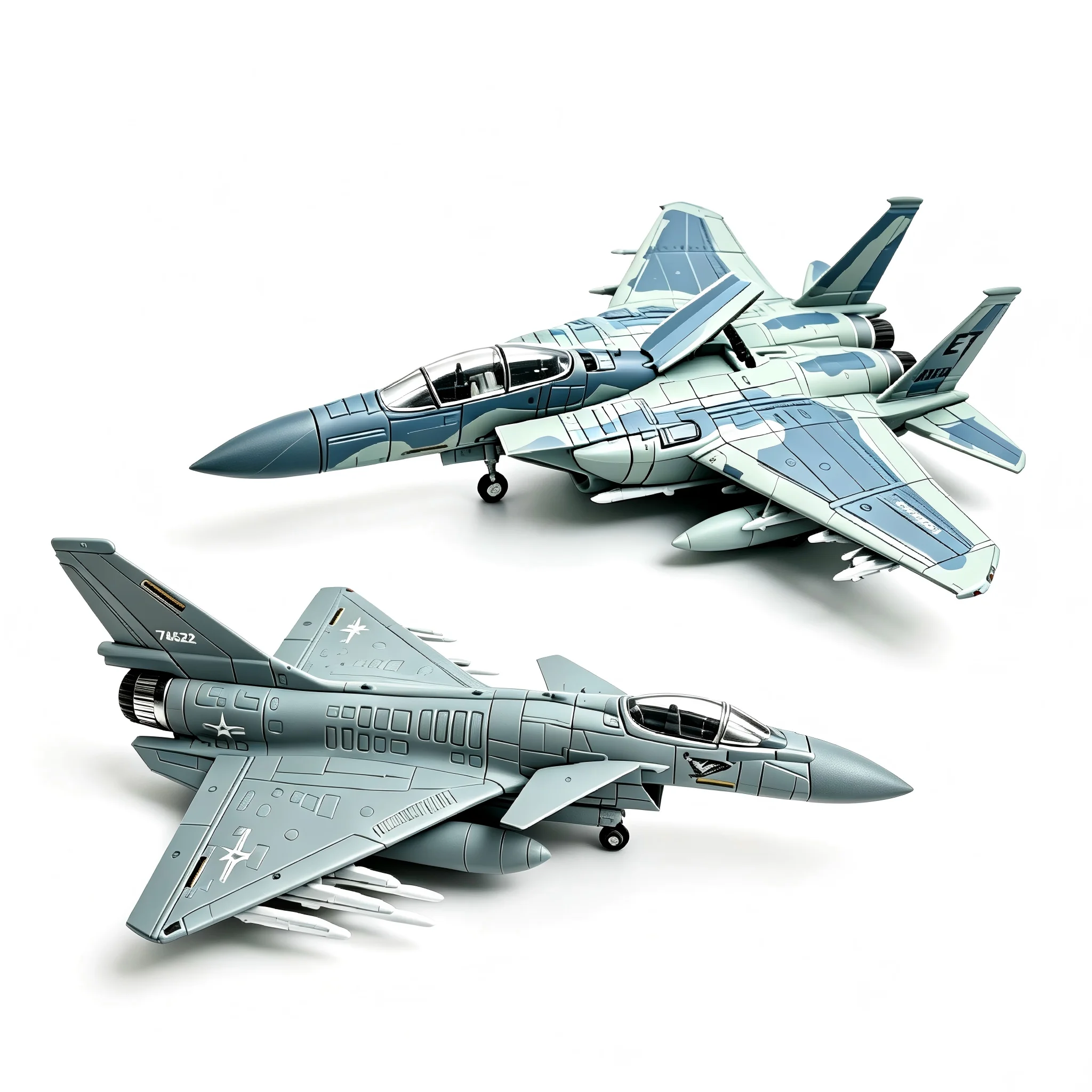 1:72 Maßstab Plastik-Schnappmontage Kampfjet-Modellset F-15 Eagle & J-10 Flugzeug-Replika Militärflugzeug-Sammlung Ausstellungsstück – Detail 1