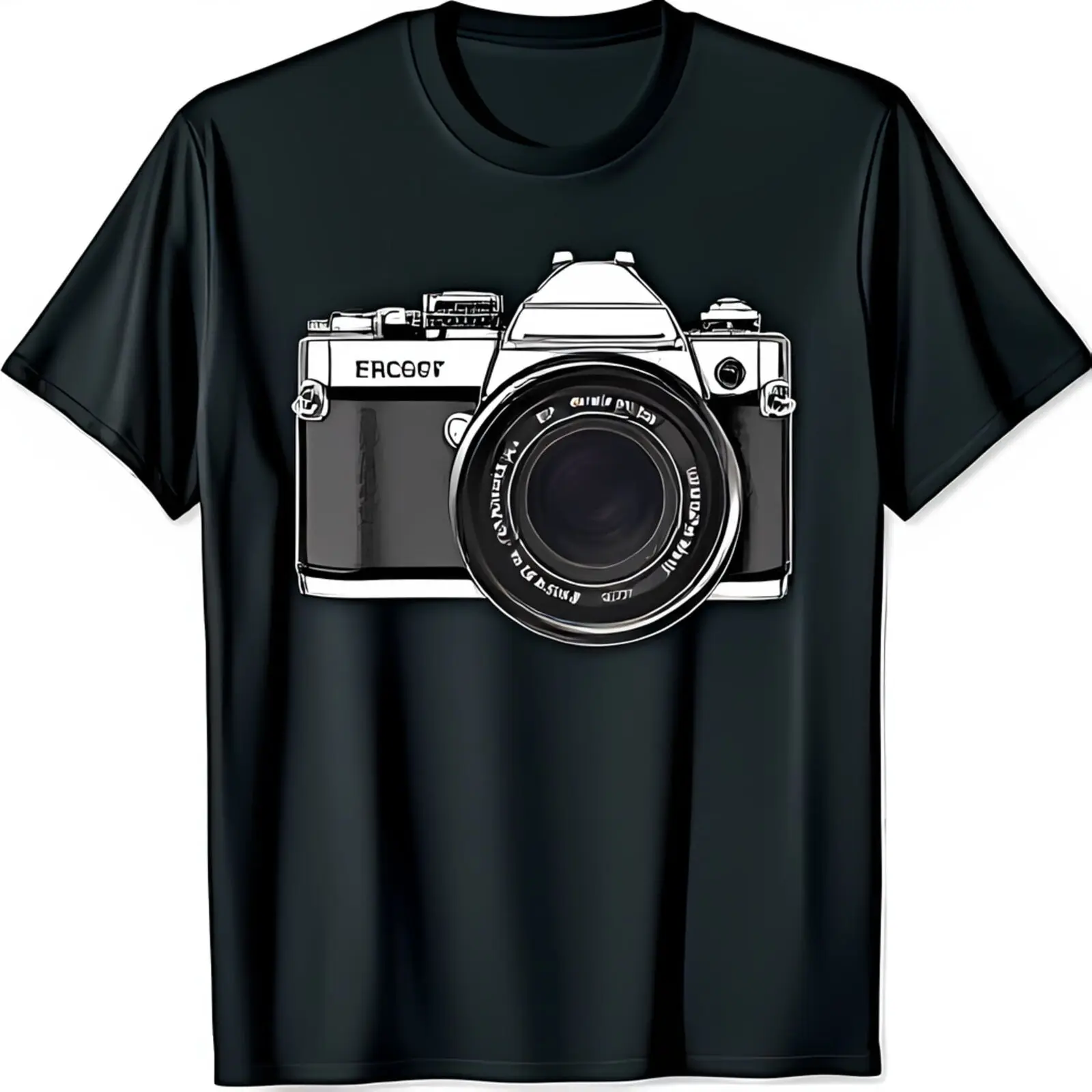 Vintage 35mm Film Camera Graphic Black T-Shirt for Photography Lovers