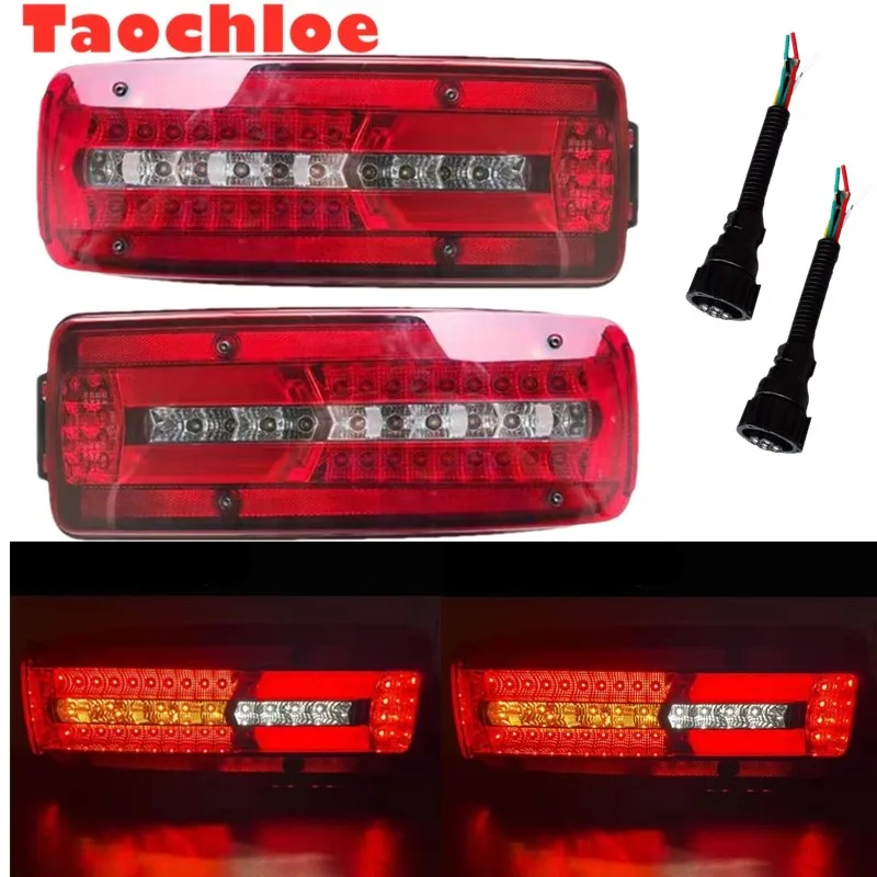 1Pair LH RH 24V truck led tail lamp for MAN Truck TGA truck  TGX truck led tail lights Man truck tail lights with 2pcs plug