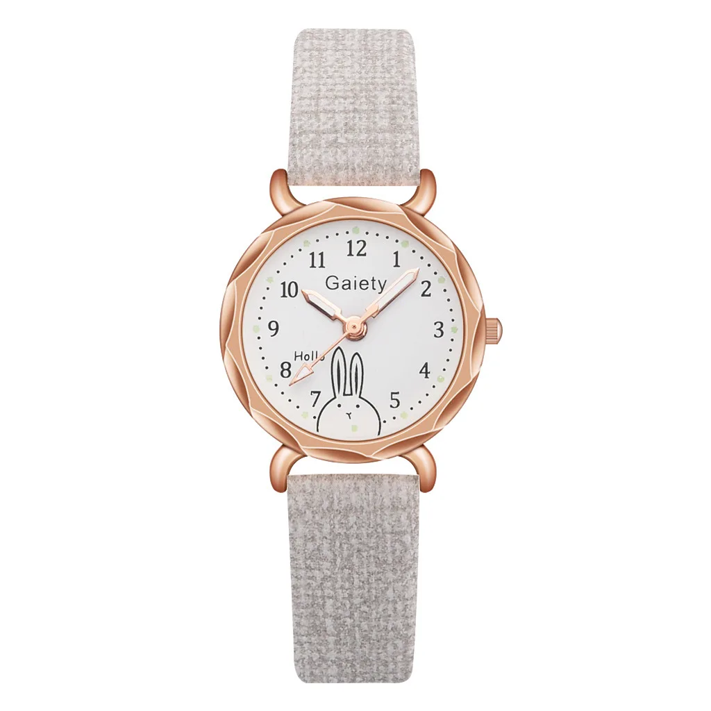 New Cute Cartoon Little Rabbit Middle School Student Quartz Watch Bracelet Combination Set