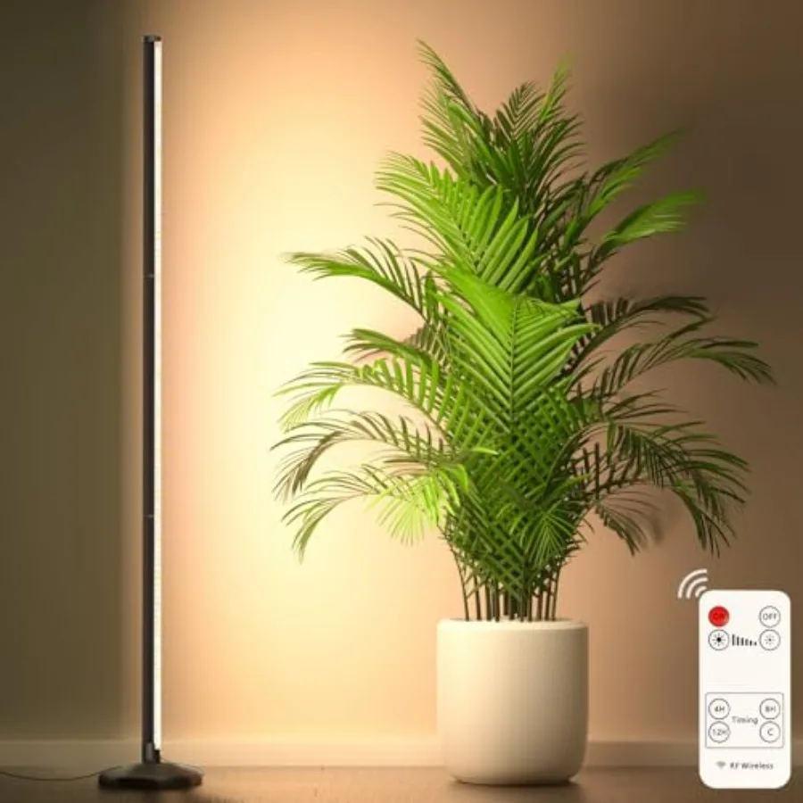 

65 Inch Full Spectrum LED Grow Light for Indoor Plants with Timer and 10 Level Dimmable Standing Plant Growing Lamp in White fo