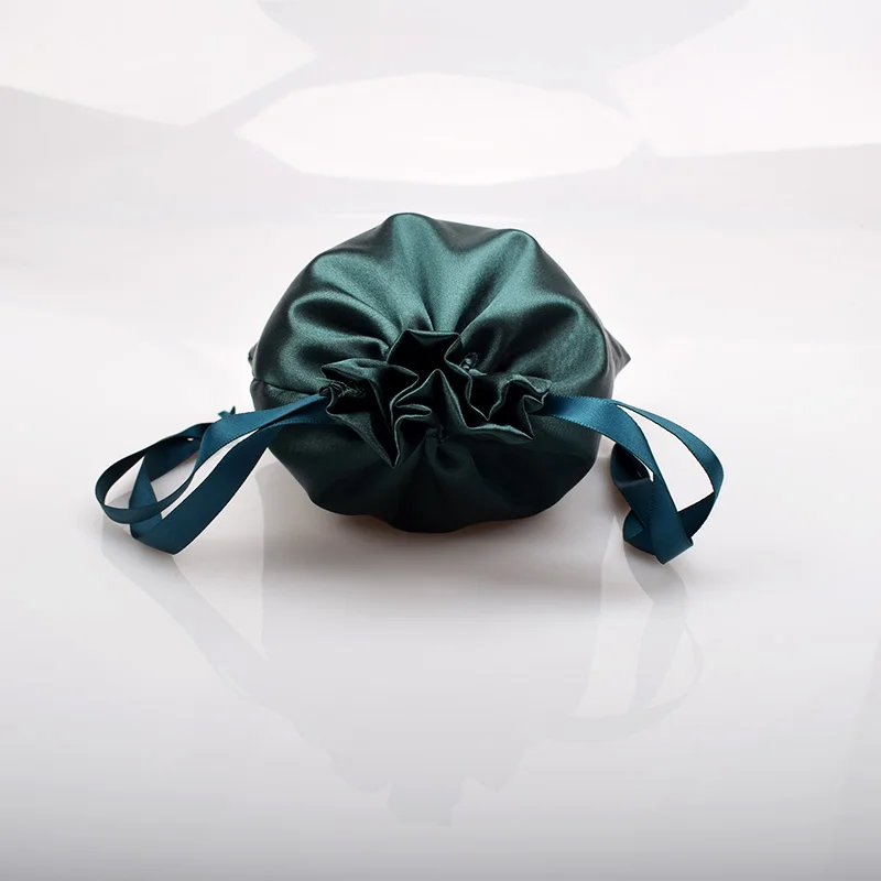 Satin Drawstring Storage Bag, saco de armazenamento portátil, adequado para cosméticos classificação e cordão, vestuário Gift Packaging, Dustproof, logotipo personalizado