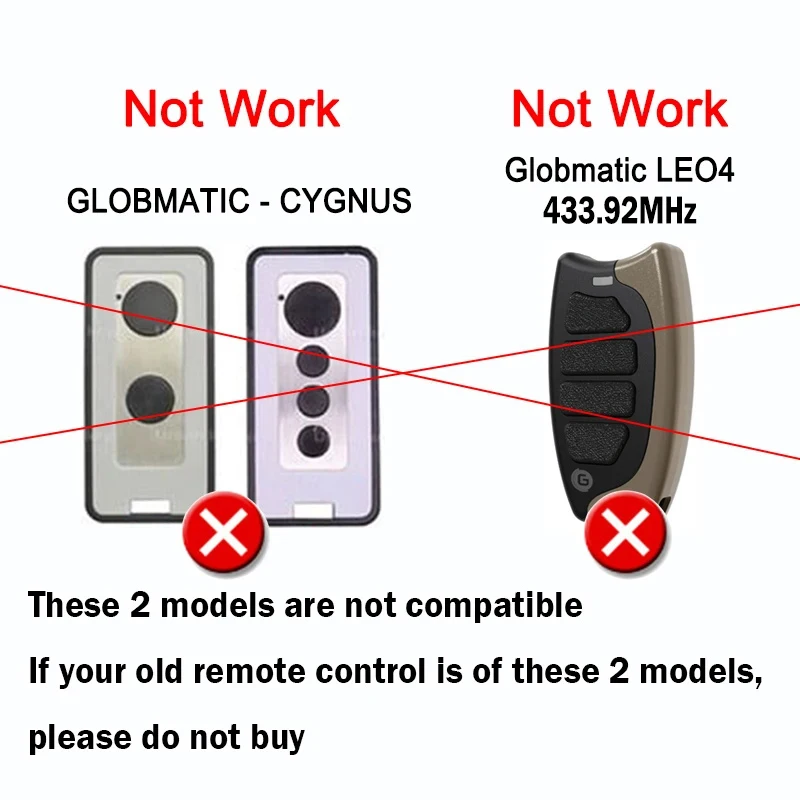For Globmatic Vella2 Vella4 LEO 4 Garage Door Electric Gate Remote Control Vella 2 4 868MHz Rolling Code Hand Transmitter