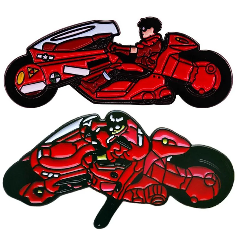 Comic Action Movies Akira Brooch Red Motorcycle Metal Badge Fashion Jewellery Clothes Hat Backpack Accessory Gifts