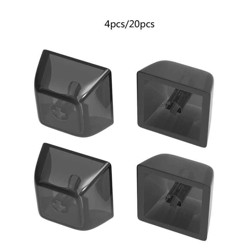 Crystal Keycaps, 1U Backlit Keycaps with Transparent Layer Cherry MX Compatible for Mechanical Keyboards, Full 4/20 Set