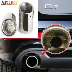 Car Exhaust Pipe Muffler Tip Cover For AUDI Q7 TDI Quattro 2006 2007 2008 2009 2010-2013 Chrome Stainless Steel AUTO Accessories