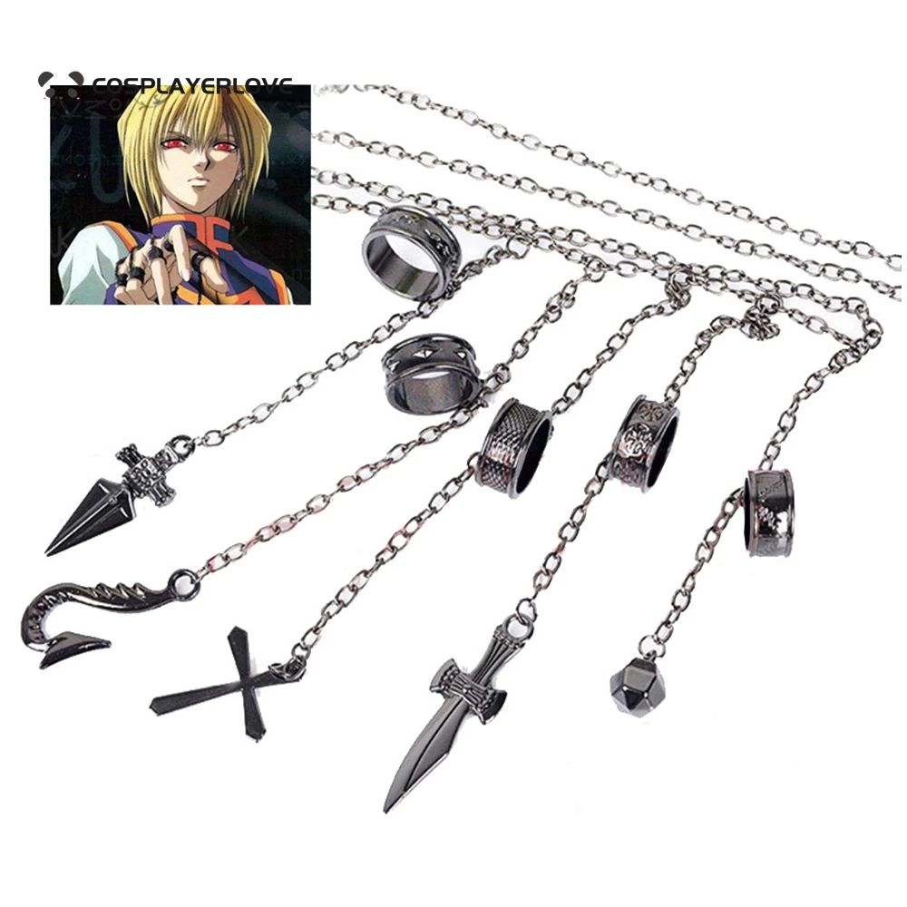 HUNTER×HUNTER Kurapika Alloy bracelet five fingers chain cross cosplay props