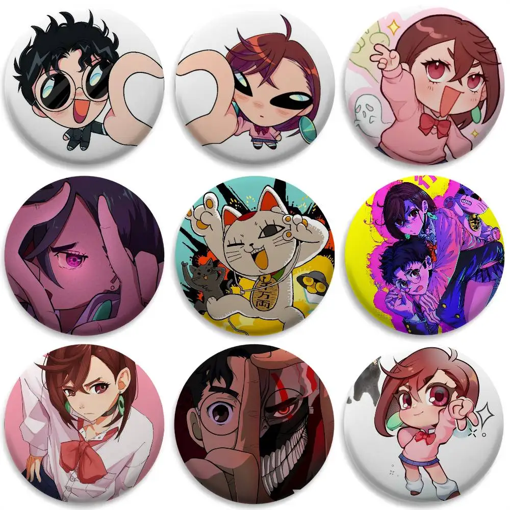 

Cute D-DAN DA DAN Anime Badges Round Exquisite Badge Brooches Creative Pins for Clothes Hat Backpack Gift Accessories