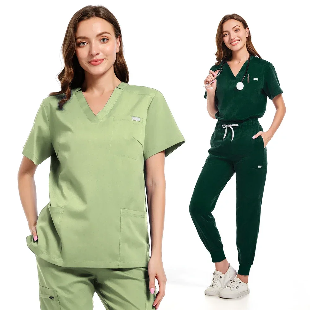 Women's Medical Uniforms Scrubs Surgical Nurse Set Clinical Nursing Clothes Aesthetic Pet Lab Coat Veterinaria Spa Accessories