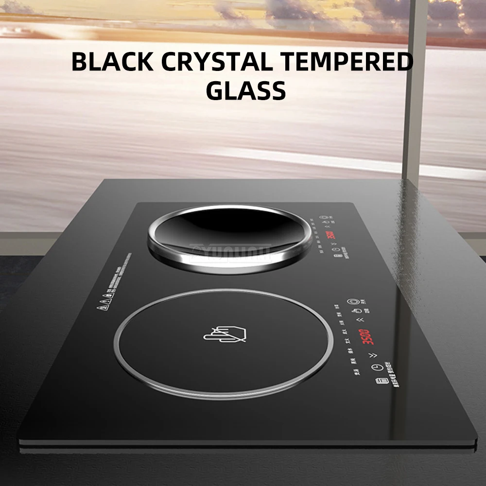Dual Concave Induction Cooker + Ceramic Stove Intelligent Flat Cooktops Embedded Estufas Eléctricas Hogar