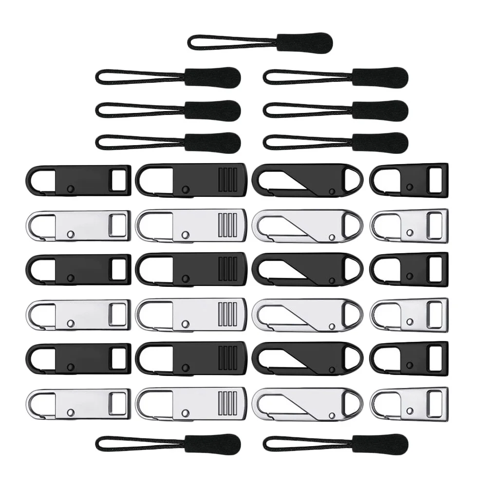 LOLIPPYY 1Set Zipper Repair Kit Detachable Pulls for Backpacks Luggage Clothing Accessories Easy Replacement Practical Use