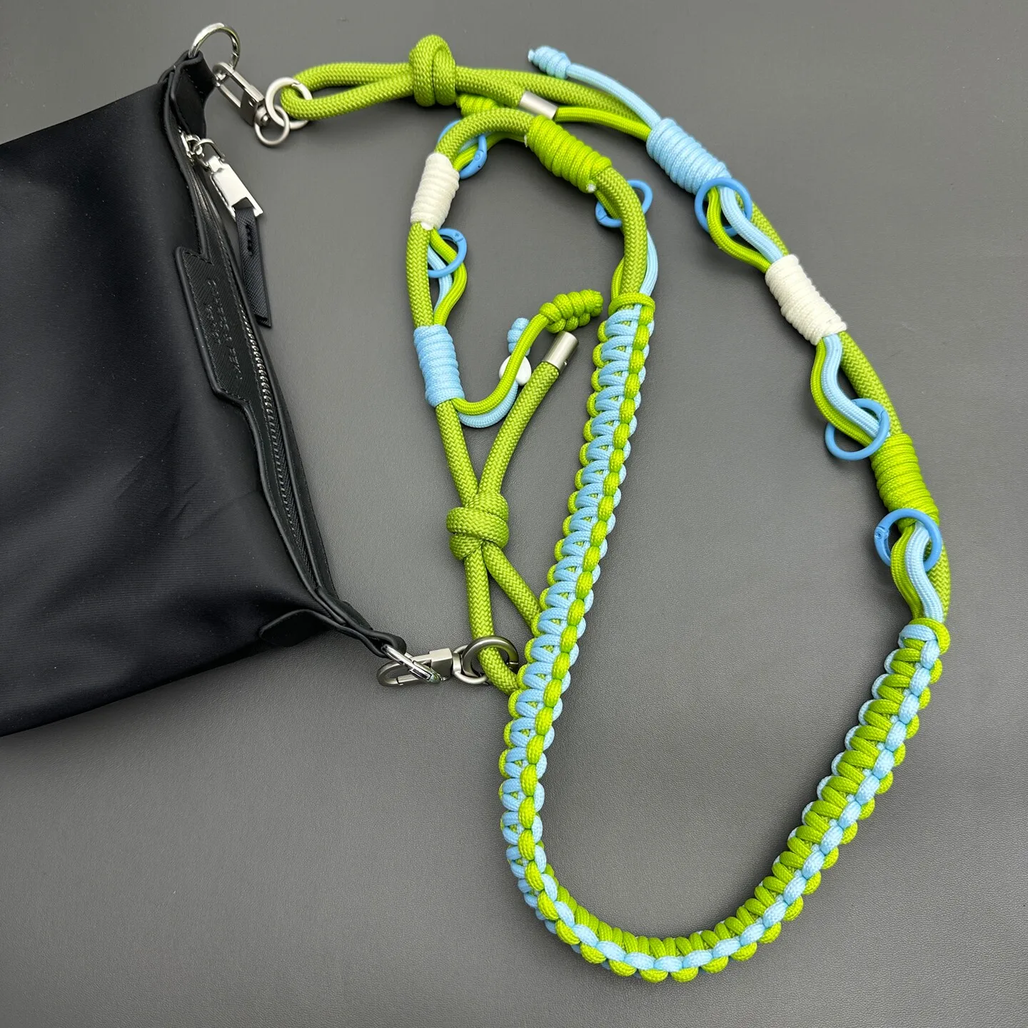Outdoor Tactical Multifunctional Hand Braided Camera Bag Strap Adjustable Replacement Phone Lanyard Expandable Crossbody Strap