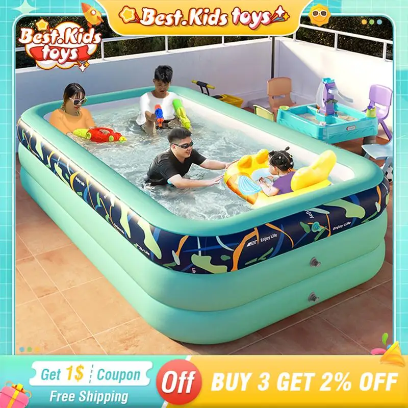 Big Electric Swimming Pool Child Automatic Inflatable Toys Baby Framed Pools Large Family Pool Summer Outdoor Party Water Toy