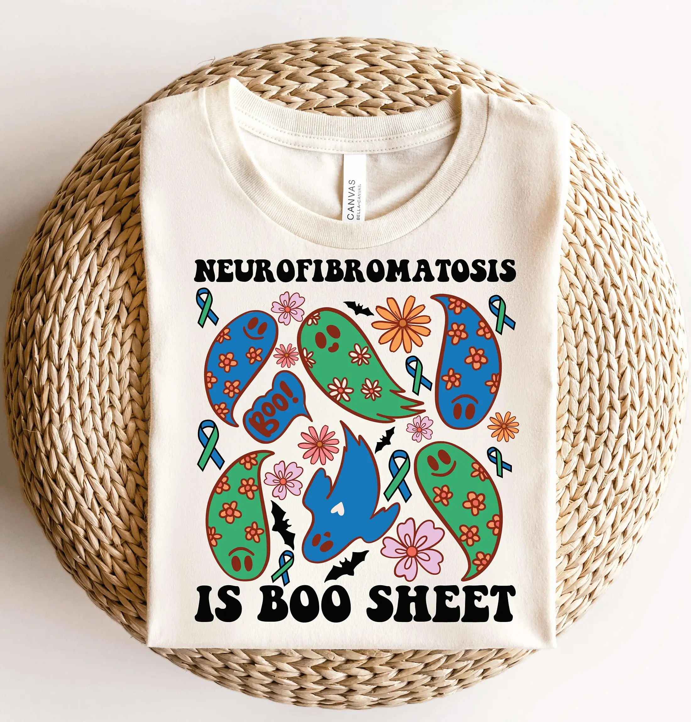 

Neurofibromatosis Awareness T Shirt Halloween Ghost Support Nf1 Nf2