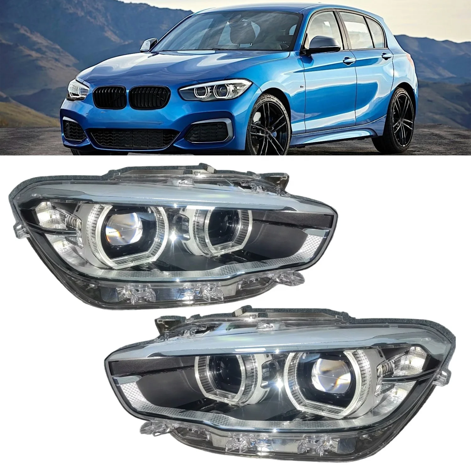 

1 Series F20 2016-2019 LED Headlight Headlamp OEM 63117414141 63117414142 Car Front Lamp Auto Lighting System for BMW