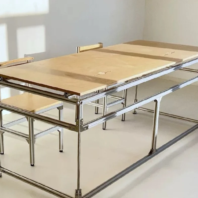 

Ocean plate aluminum profile table workbench computer table optical axis suspension industrial wind household