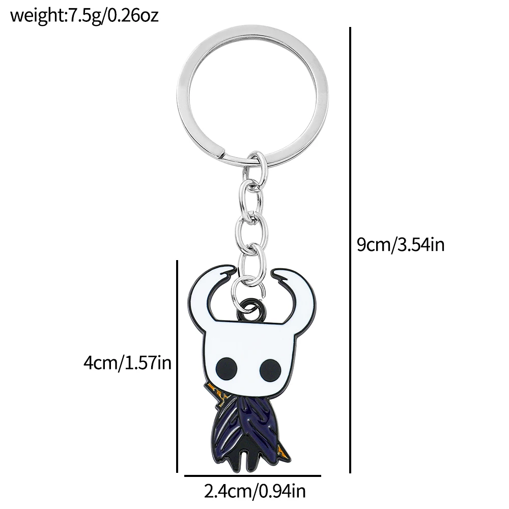 Game Hollow Knight Bone Nail Keychain Fashion Nail Sword Metal Pendant Keyring For Women Men Accessories Charm Gifts