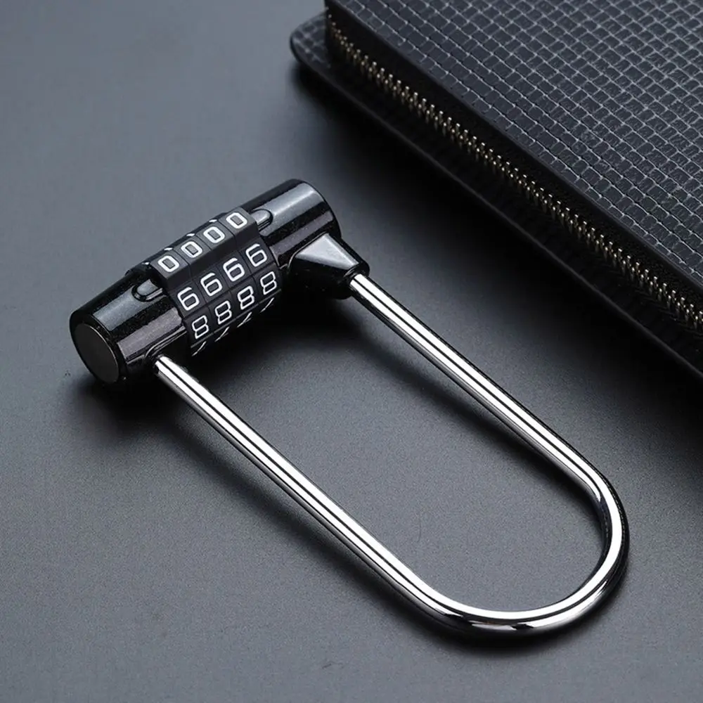 Anti-Theft Suitcase Travel 4 Digit Combination Lock Password Padlock Lengthened Shackle Lock Gym Door Lock