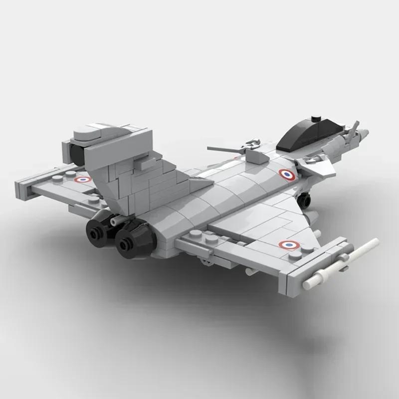 Modelo de avión Moc, ladrillos de construcción, escala 1:72, tecnología de combate Rafale C, bloques modulares, regalos, juguetes de Navidad, conjuntos DIY de montaje