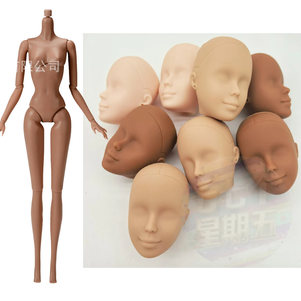 

1/6 Scale Supermodel Doll Head Accessories Creative No Make-up Bald Head DIY Practice Make-up Head For 30cm Babi Doll
