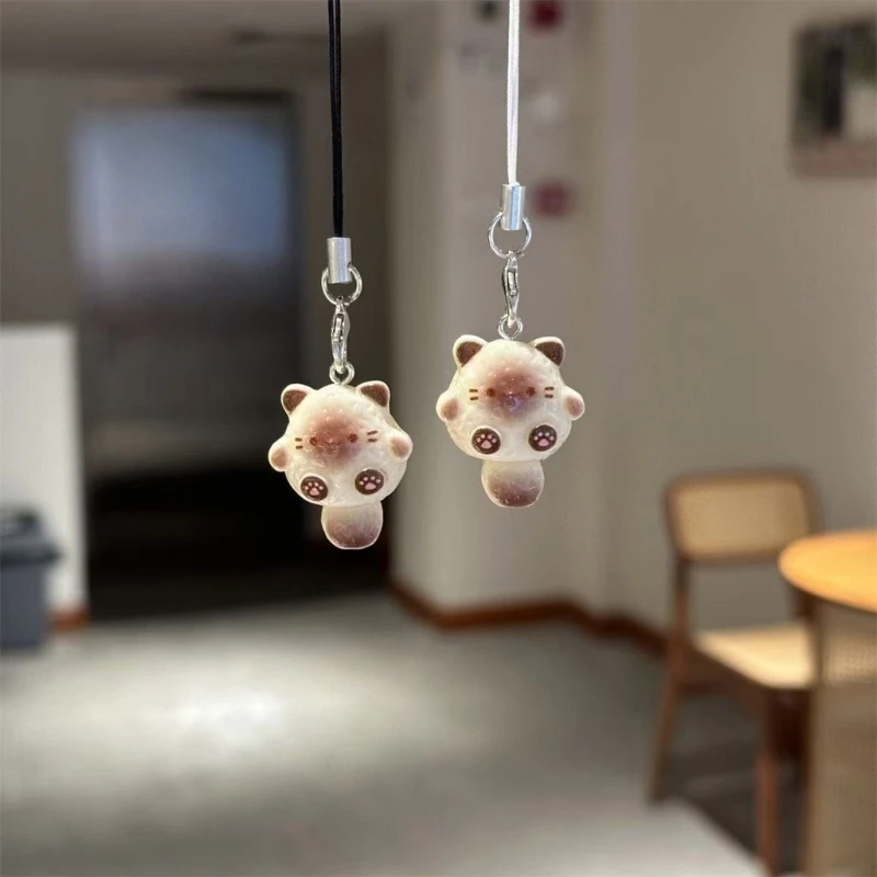 Kawaii القط الدب قلادة الهاتف المفاتيح لطيف رائعتين الهاتف سحر حزام Keycord