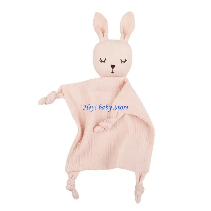 Q1FE Cartoon Rabbit Burping Cloth Soothing Towel Promote Sleep for Infants Toddlers