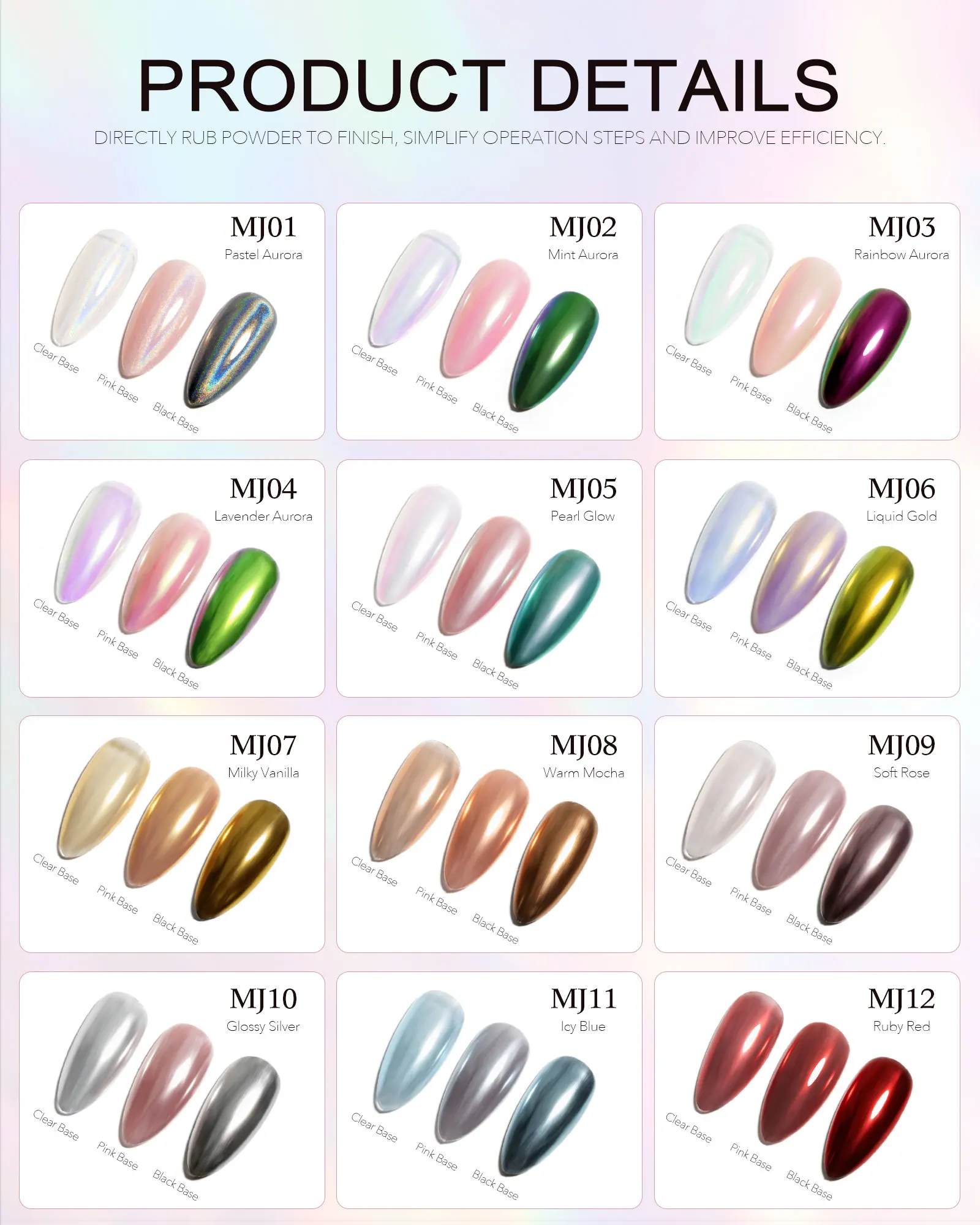 CANNI 9ml Ultra-Glänzender Überlack für Chrom-Puder Spiegeleffekt Perlglanz Metallic-Pigment Abziehbarer UV-Gel Nagelkunst-Dekorationslack – Detail 7