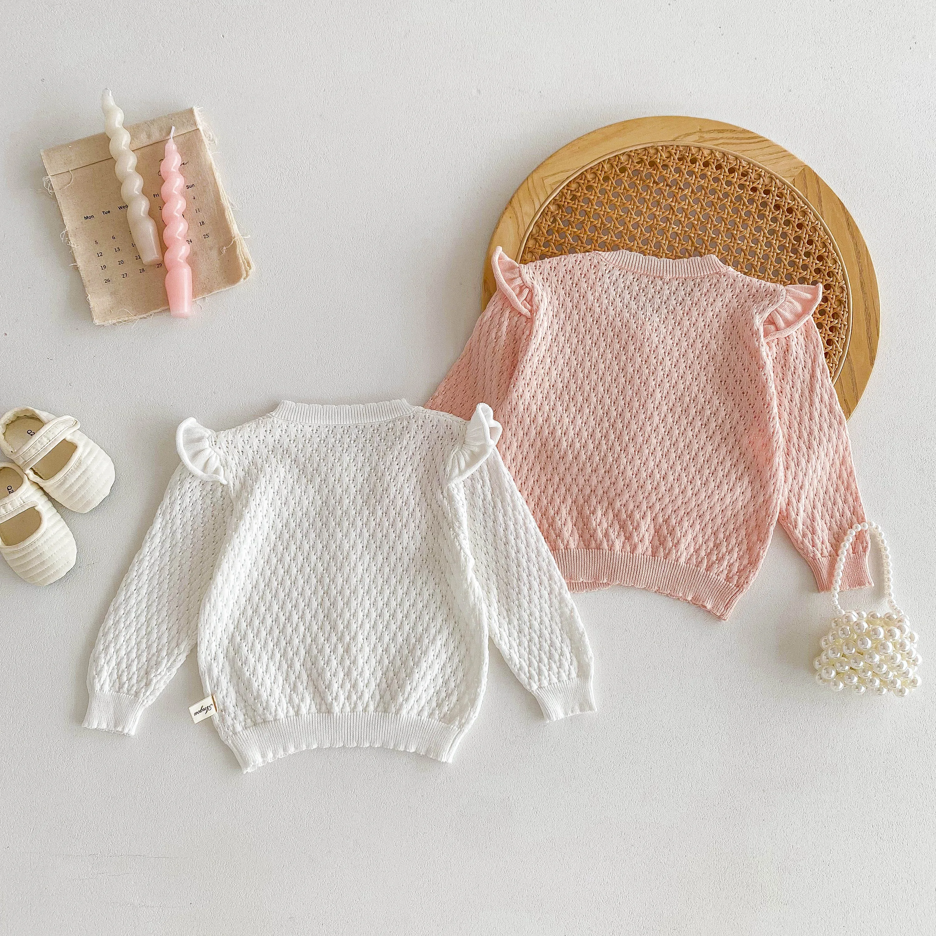 Korean-style Knitted Sun-Protective Air-Conditioning Shirt for Girls, Breathable and Fashionable with Lace Trim Outerwear