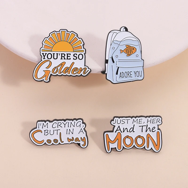 Your Did It Star Enamel Pins Inspirational Quotes Irregular Meteor Pentagram Doing My Best Brooches Lapel Badge Jewelry Gifts